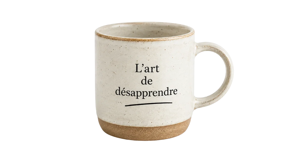mug inscrit art de désapprendre