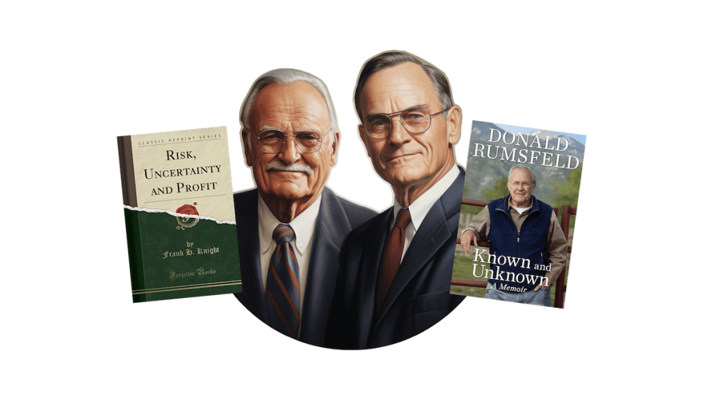 incertitude de vuca avec frank knight et donald rumsfeld