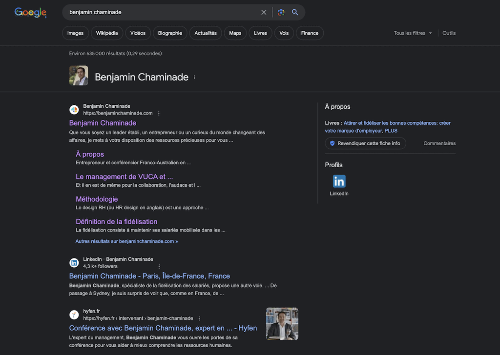 Utiliser google pour trouver un conférencier