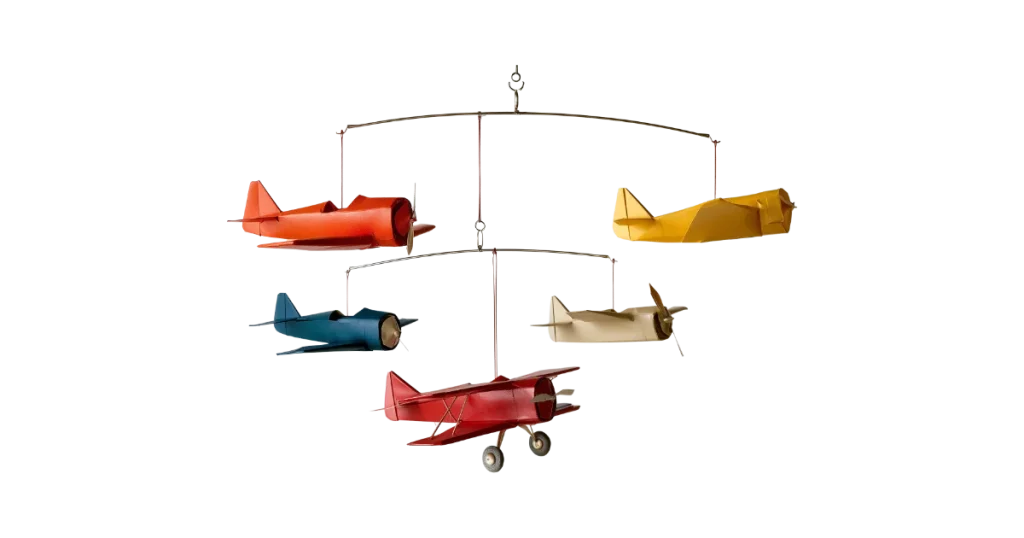 5 conférence de fin d'année comme un mobile de 5 avions