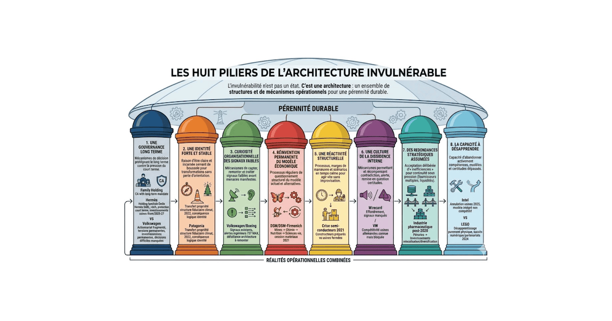 Huit piliers pour une architecture durable.