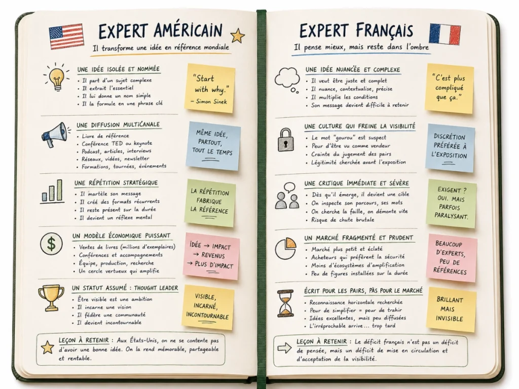 comparaison expért américain, expert français