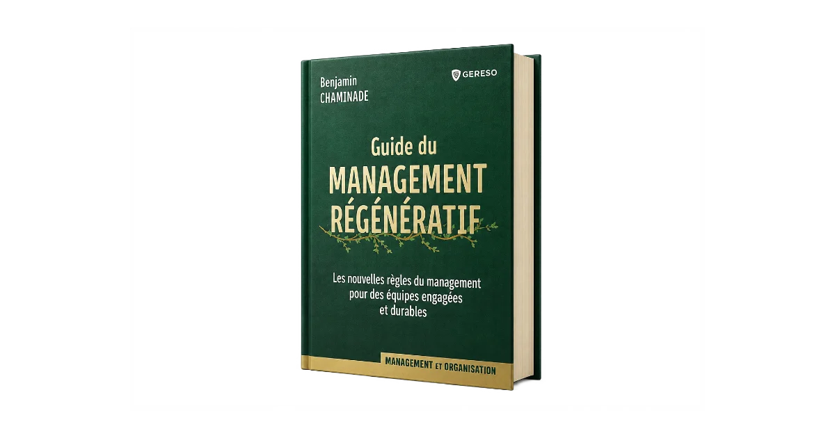 la couverture du livre management régénératif en hardcover : Management régénératif et QVCT : la réponse aux 6 sujets Anact
