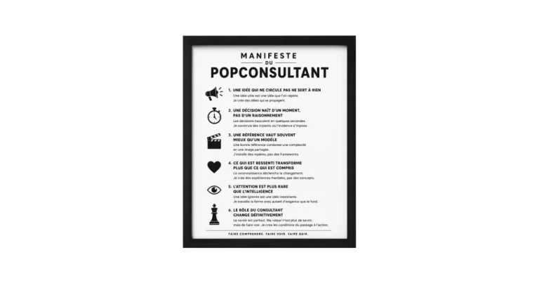 manifeste du pop consultant pour passer du chiffre à l'idée au projet