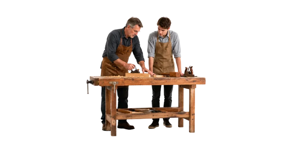 un disciple et son maitre qui partage son savoir tacite