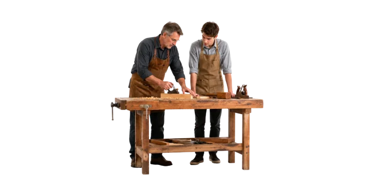 un disciple et son maitre qui partage son savoir tacite