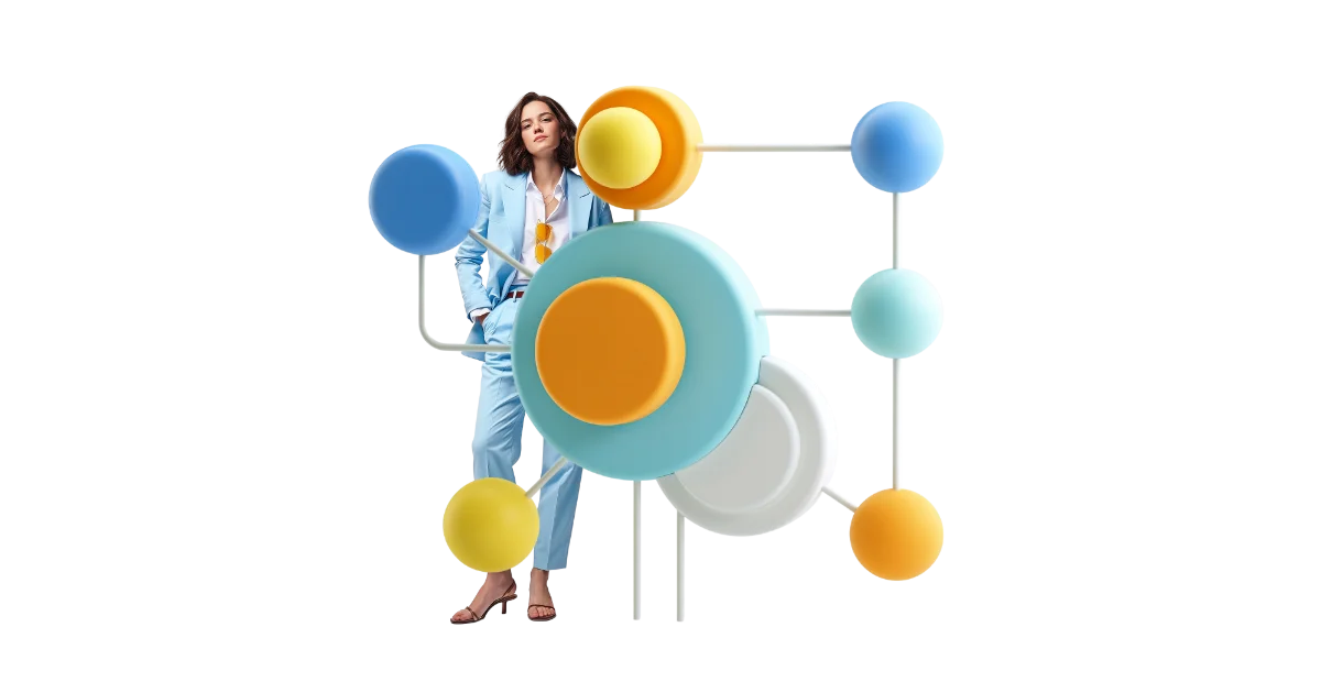 femme debout derrière le modele d'affaire qui prouve l'influence du management sur le business model