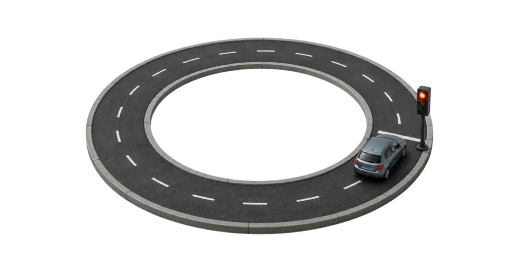 circuit de voiture en cercle test and learn