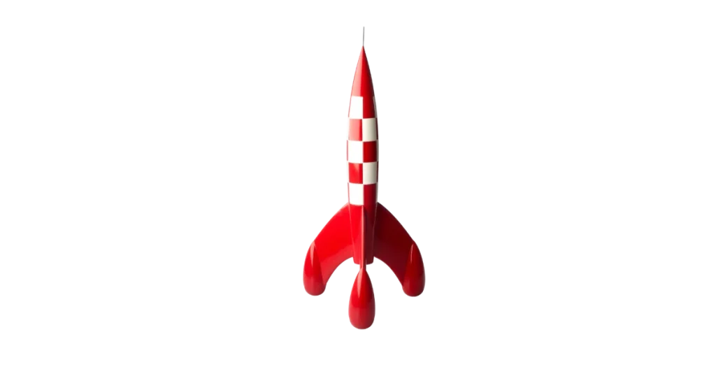 fusée de tintin du plan stratégique d'atteindre la lune