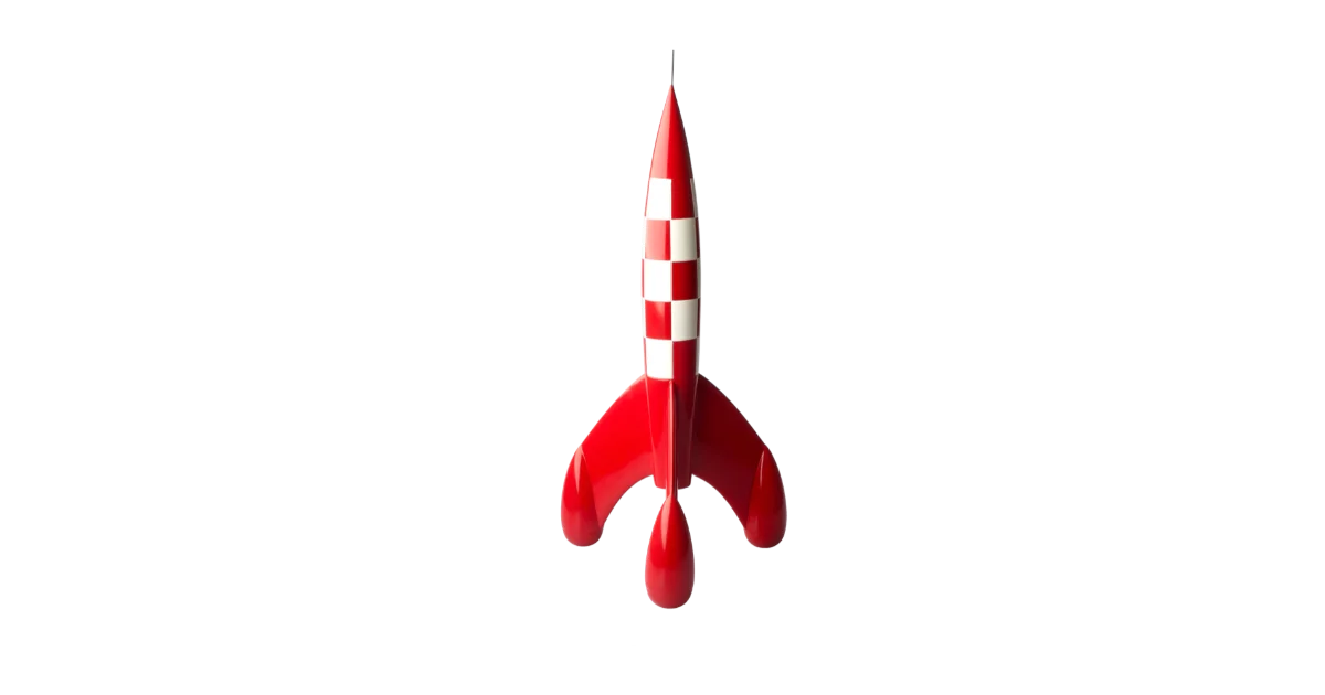 fusée de tintin du plan stratégique d'atteindre la lune