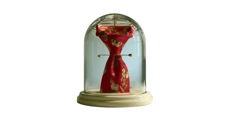 la posture managériales représentée par une cravate épinglée sous cloche de verre