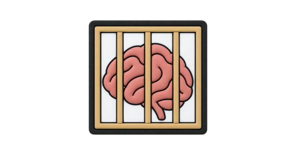 rubber patch d'un cerveau dans une cage pour le protéger de l'iA